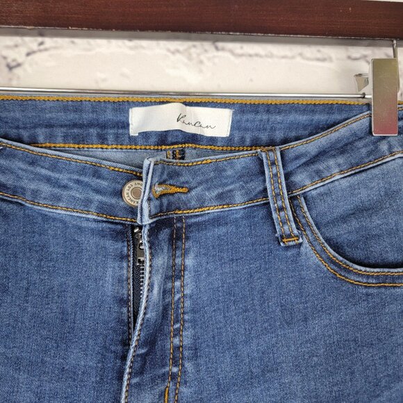 Kancan Womens 9 Skinny Jeans Mid Rise Stretch Denim Casual Non Distressed - Picture 2 of 4